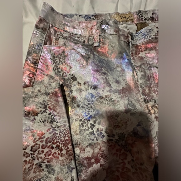 HYBRID Metallic Jeans 16 Festival Rockstar Unique Stretch Stunning Disco Dancing - Picture 3 of 10